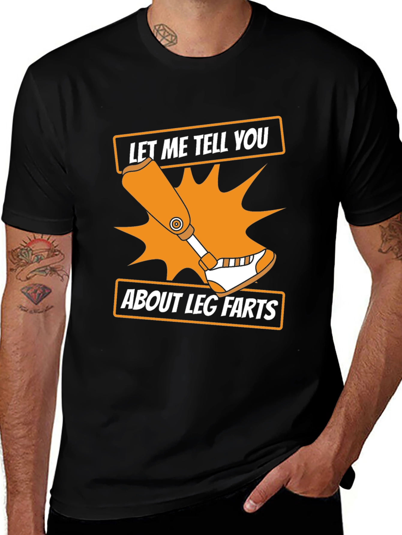 Leg Farts Graphic T-Shirt - Black
