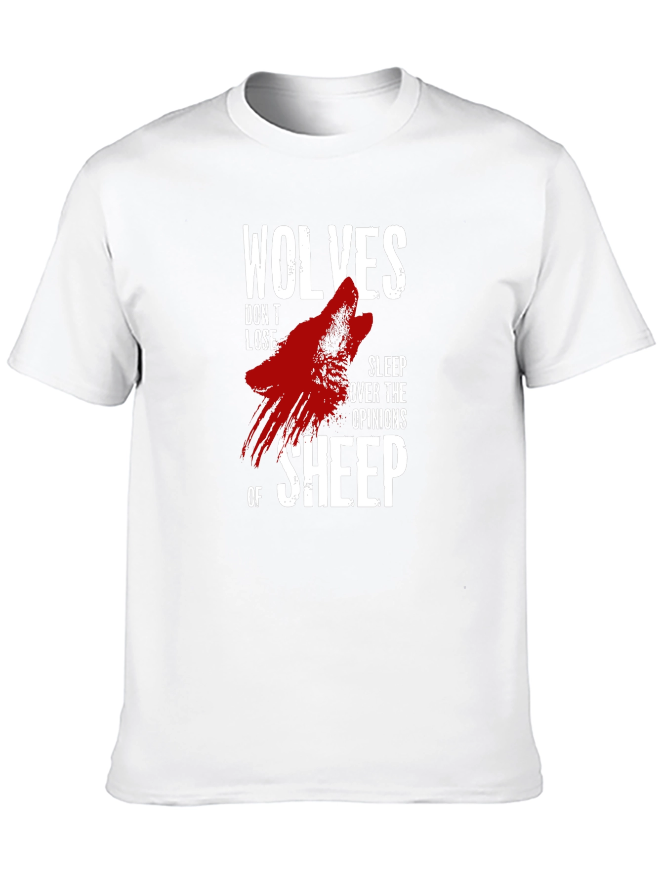 Wolves Dont Lose Sleep Graphic Print T-Shirt