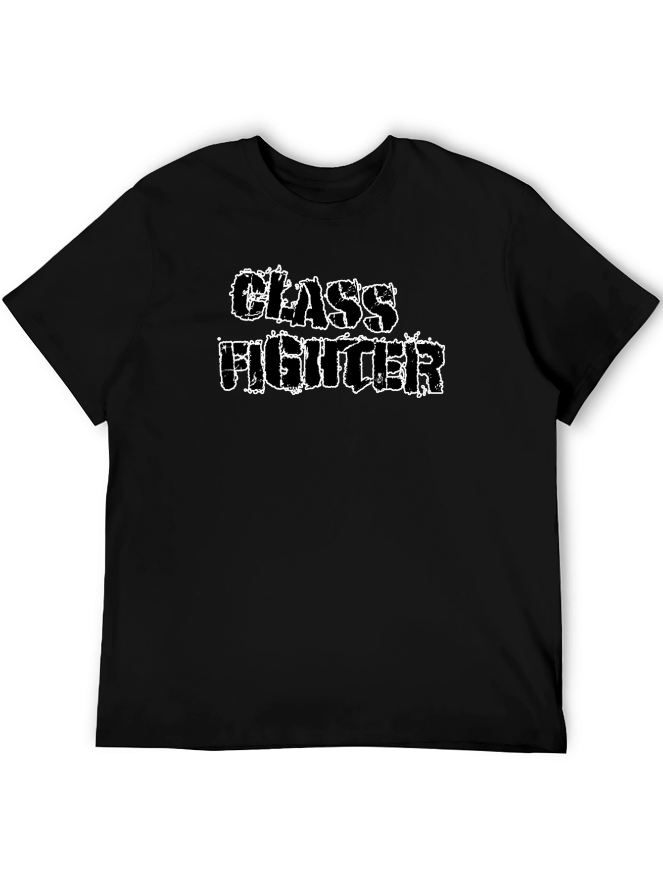 Class Fighter Graphic Print Black T-Shirt