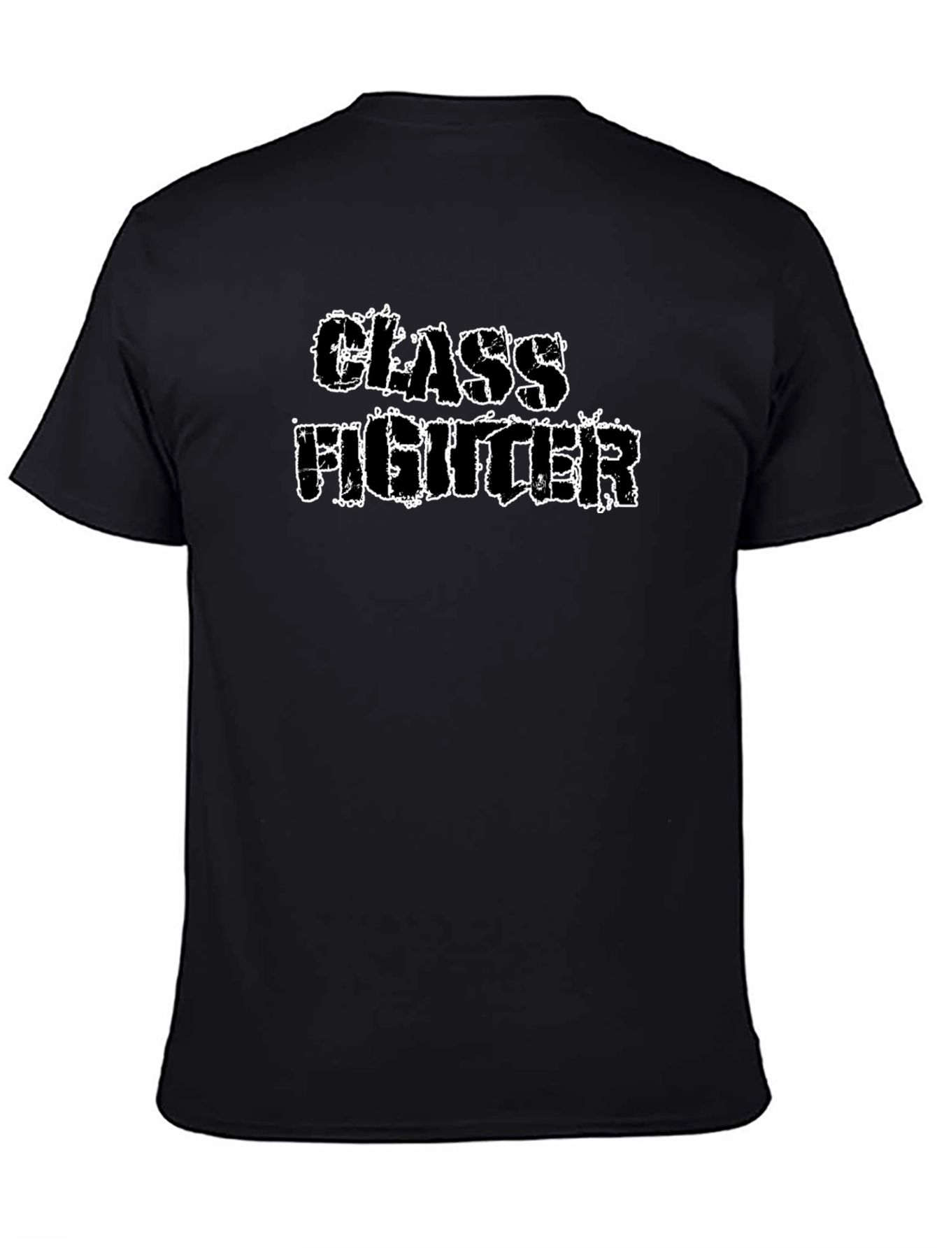 Class Fighter Graphic Print Black T-Shirt