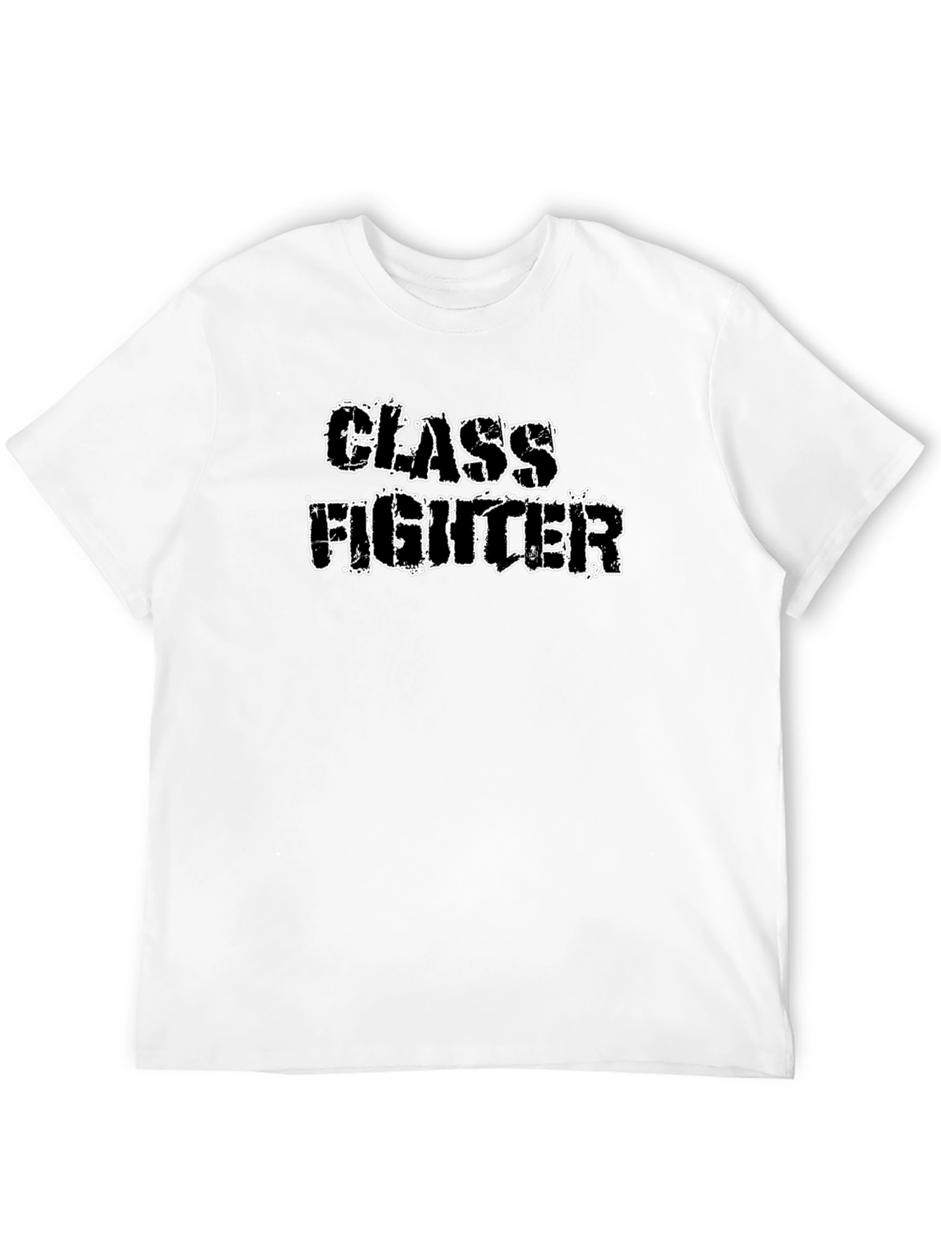 Class Fighter Graphic Print Black T-Shirt
