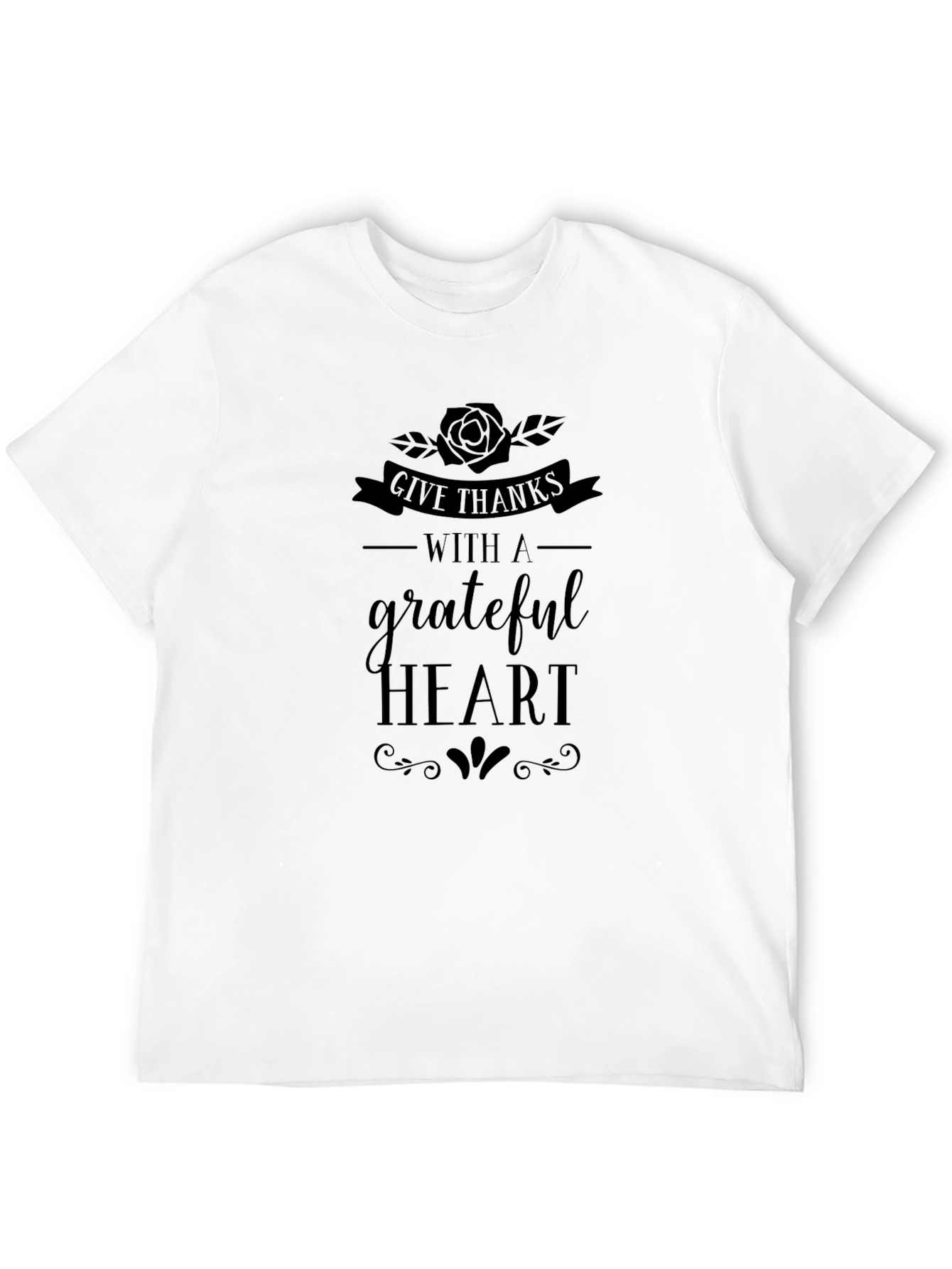 Give Thanks with a Grateful Heart Black T-Shirt