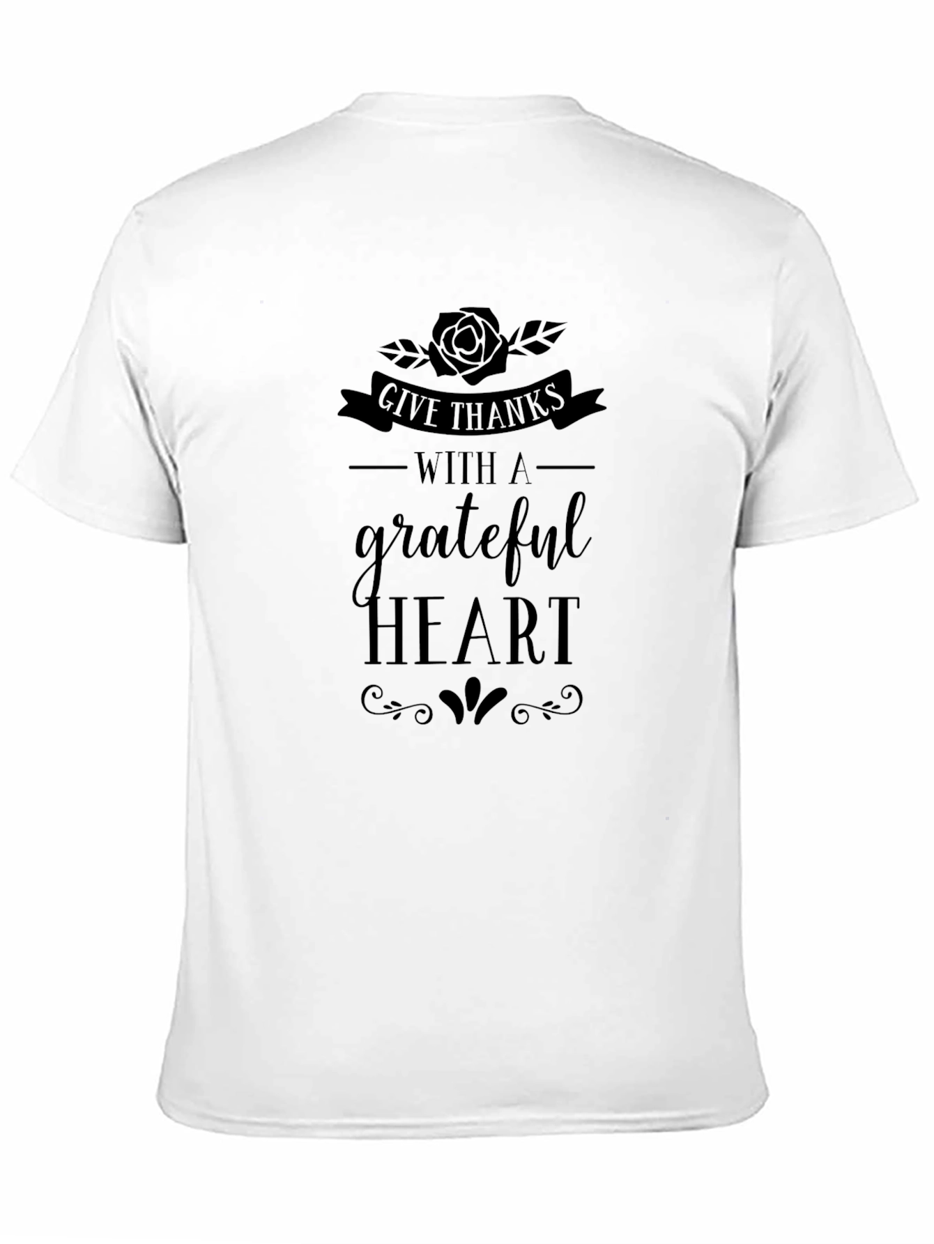 Give Thanks with a Grateful Heart Black T-Shirt