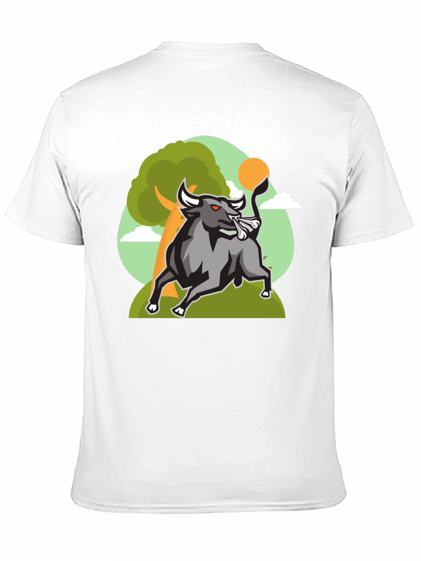 Raging Bull Graphic Tee - Cool Cartoon Design