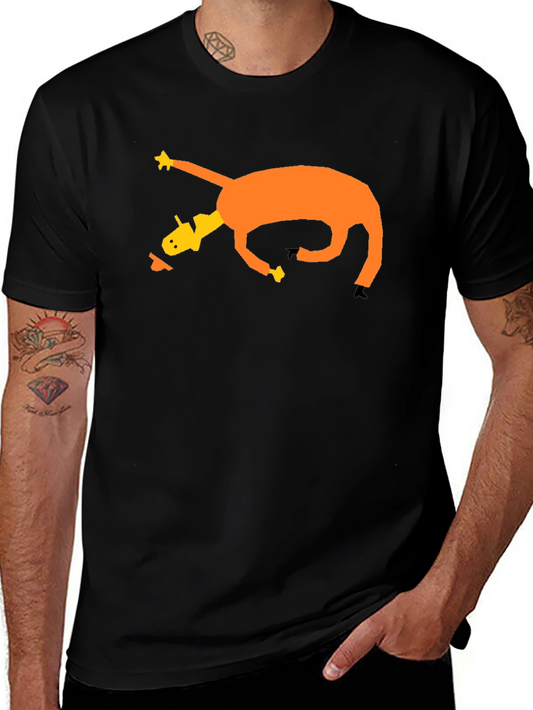 Abstract Graphic Tee - Quirky Cartoon Design