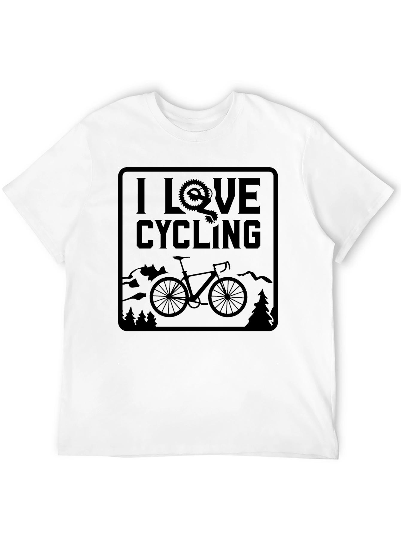 I Love Cycling T-Shirt Mountain Bike Shirt