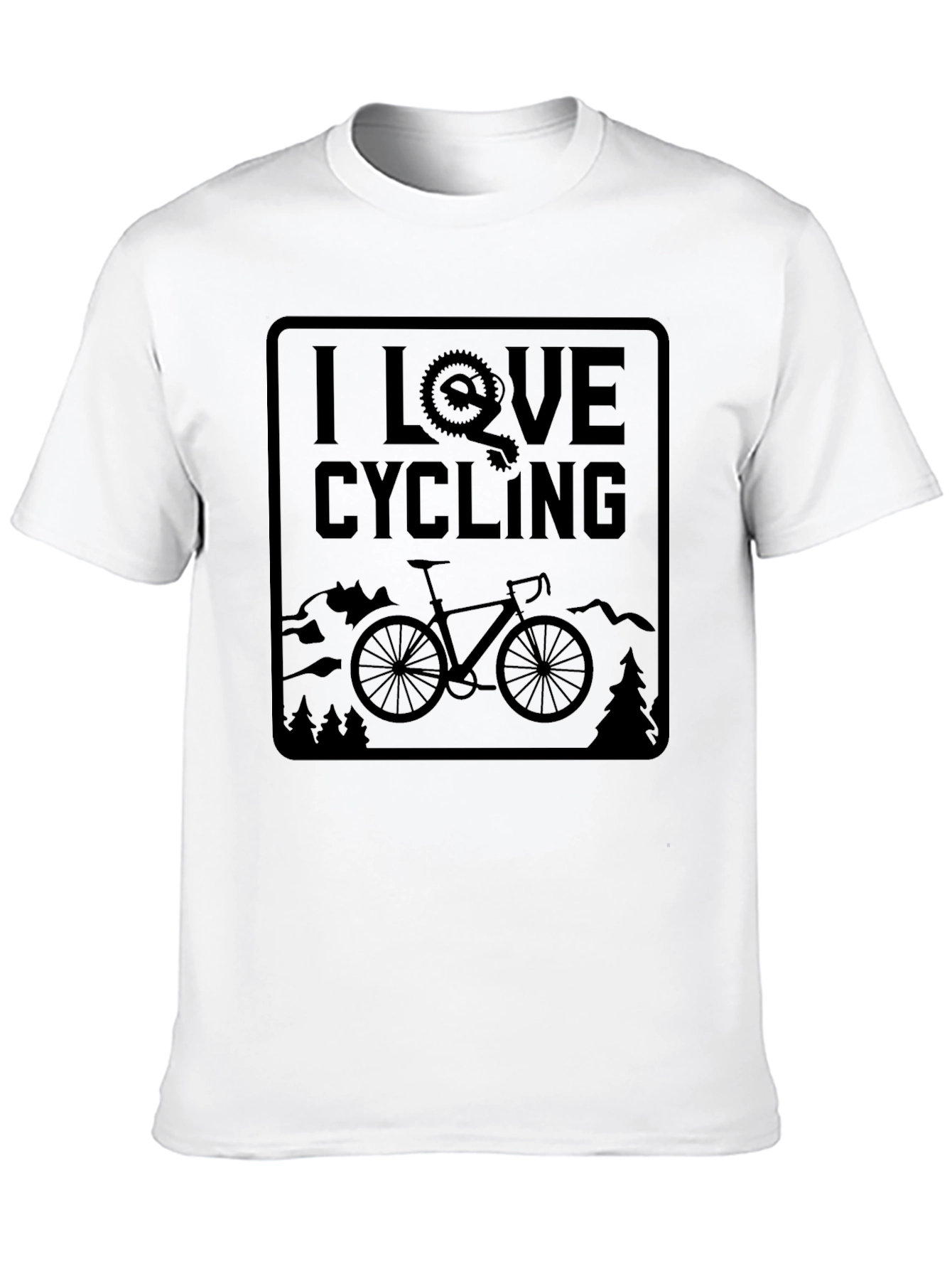 I Love Cycling T-Shirt Mountain Bike Shirt