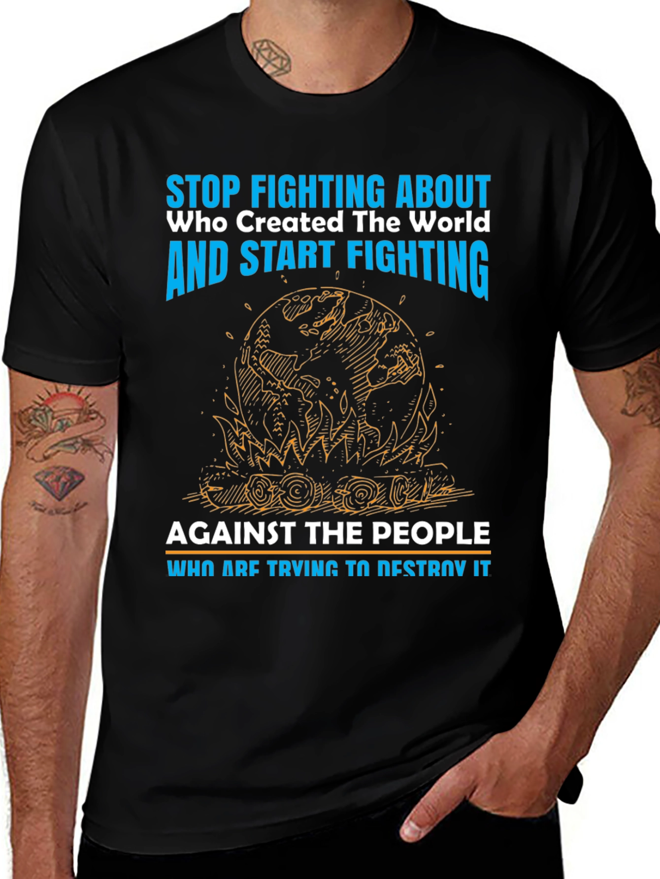 Stop Fighting T-Shirt - Save the World Tee