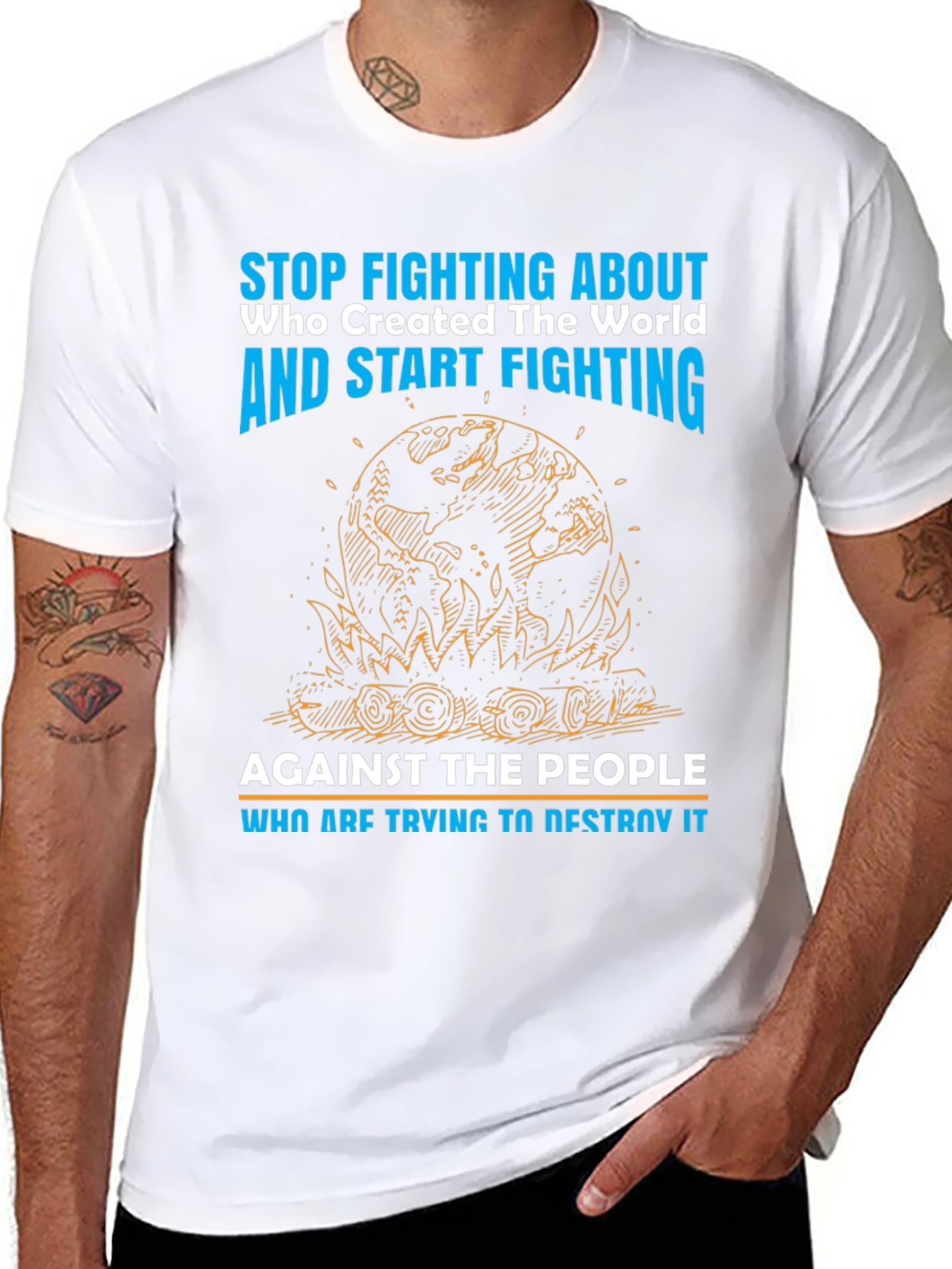 Stop Fighting T-Shirt - Save the World Tee