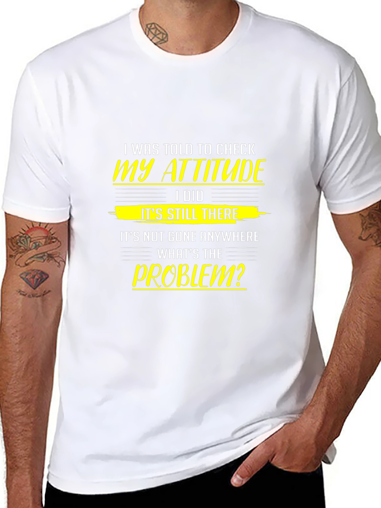 Attitude Check T-Shirt - Humorous Slogan Tee