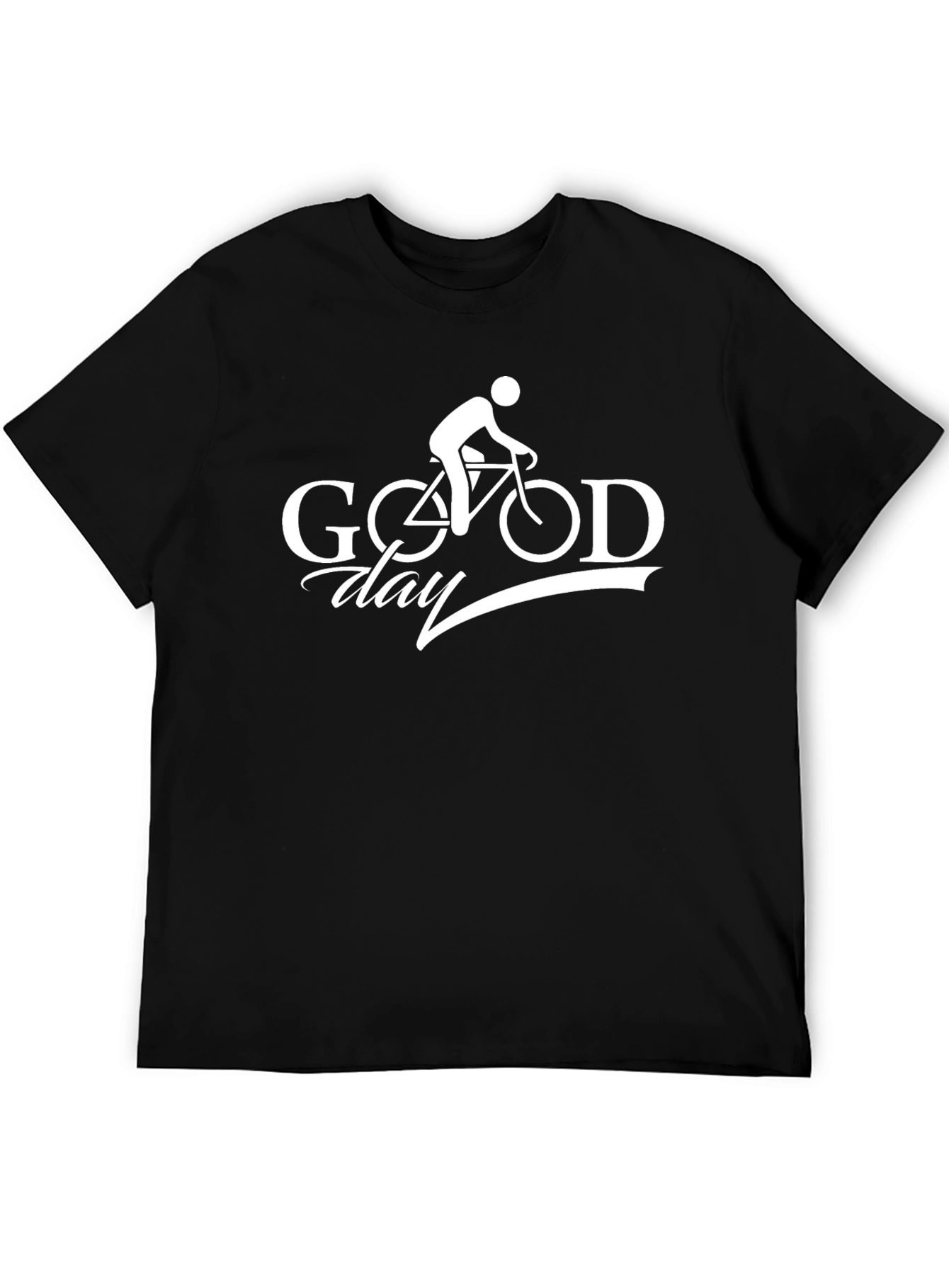 Good Day Biker T-Shirt - Black Cotton Graphic Tee