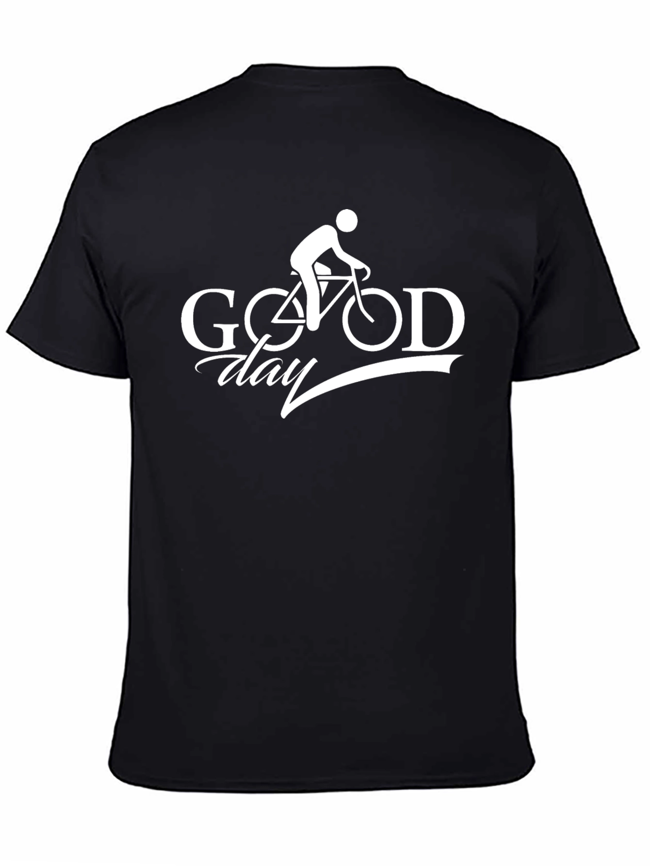 Good Day Biker T-Shirt - Black Cotton Graphic Tee