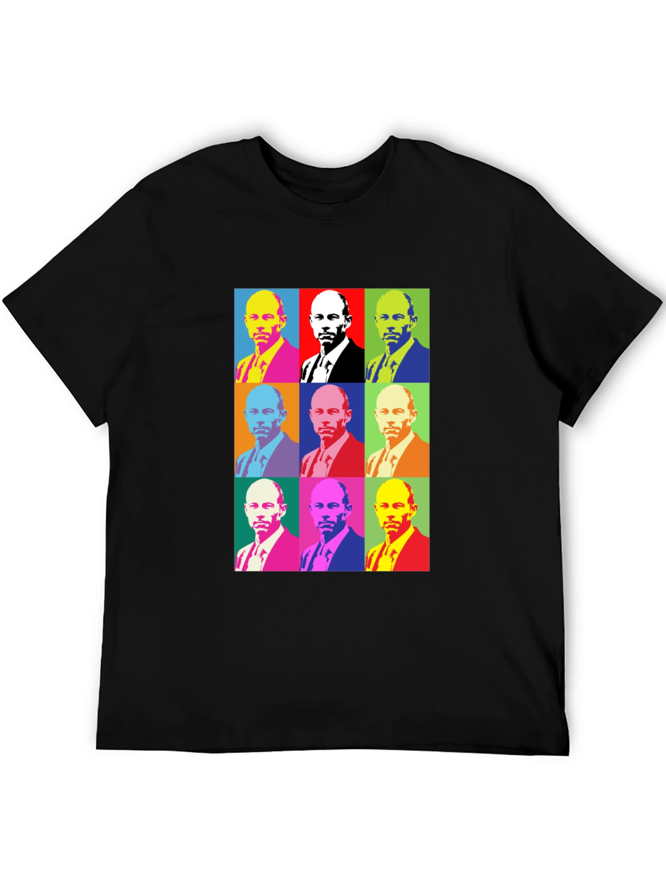 Pop Art Style Graphic Tee - Black