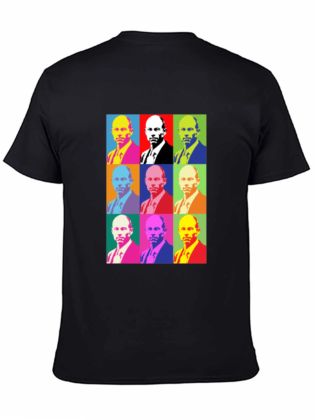 Pop Art Style Graphic Tee - Black
