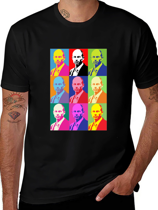 Pop Art Style Graphic Tee - Black