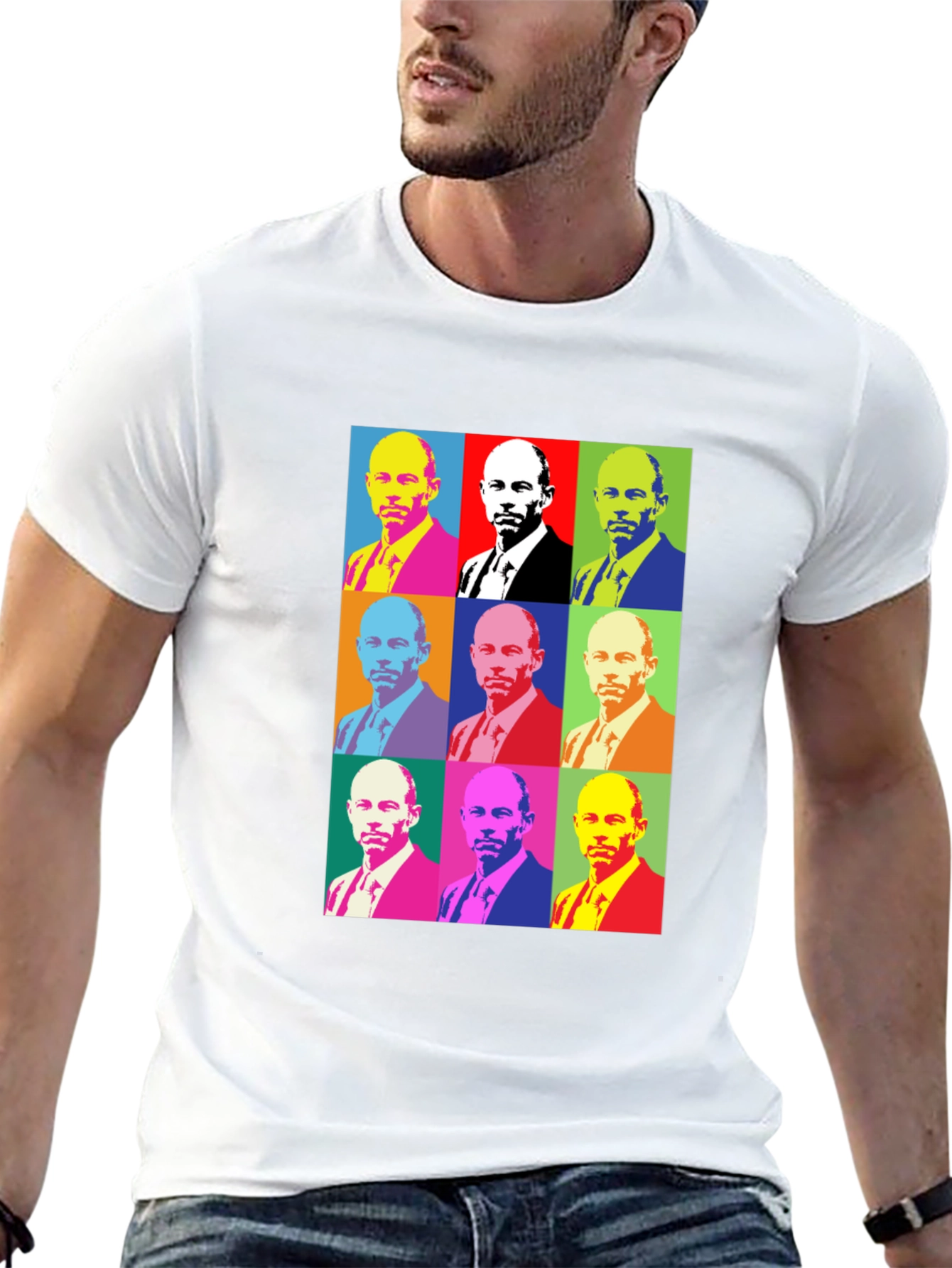 Pop Art Style Graphic Tee - Black