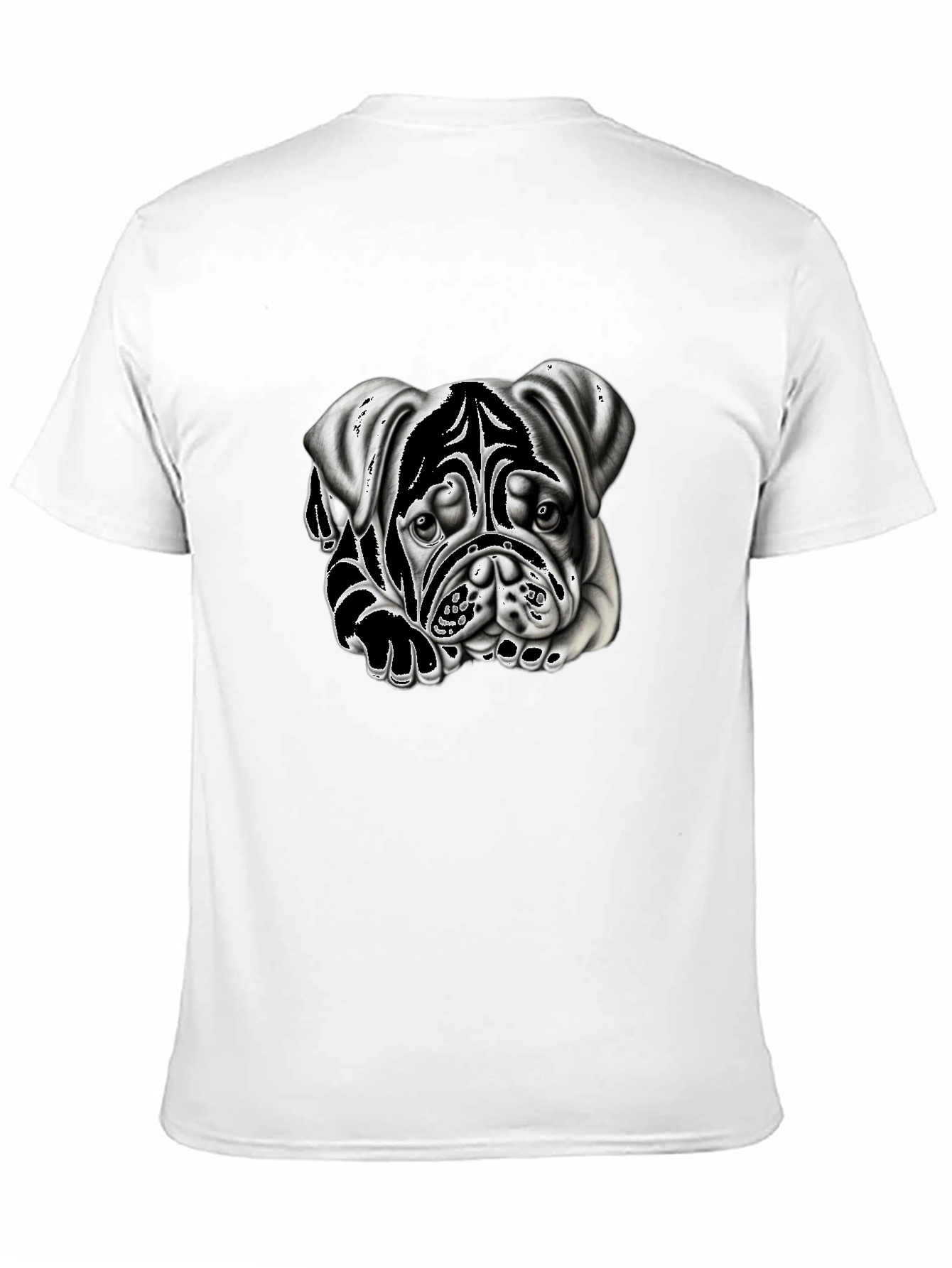 Bulldog Graphic Print Black T-Shirt