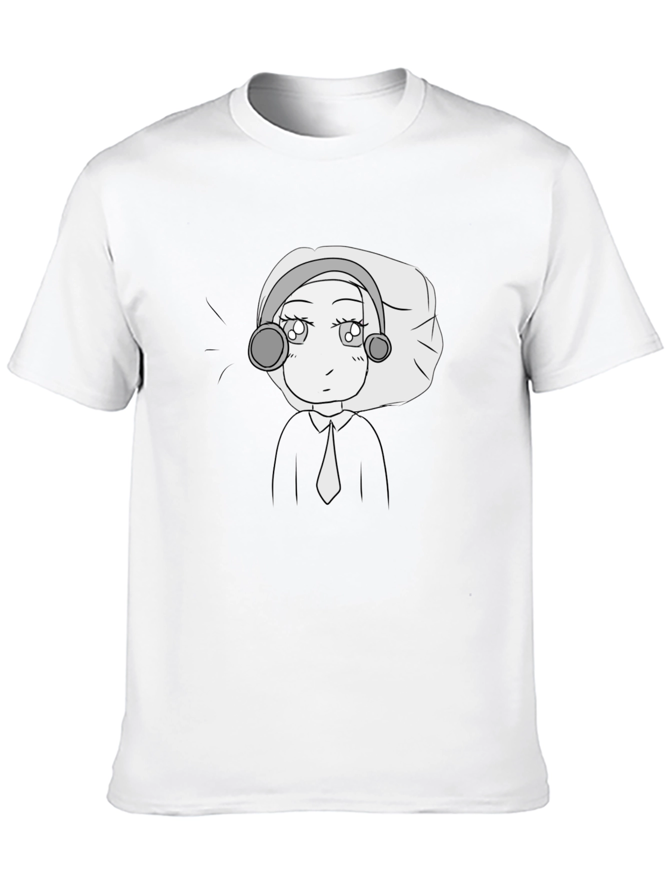 Anime Girl Black T-Shirt