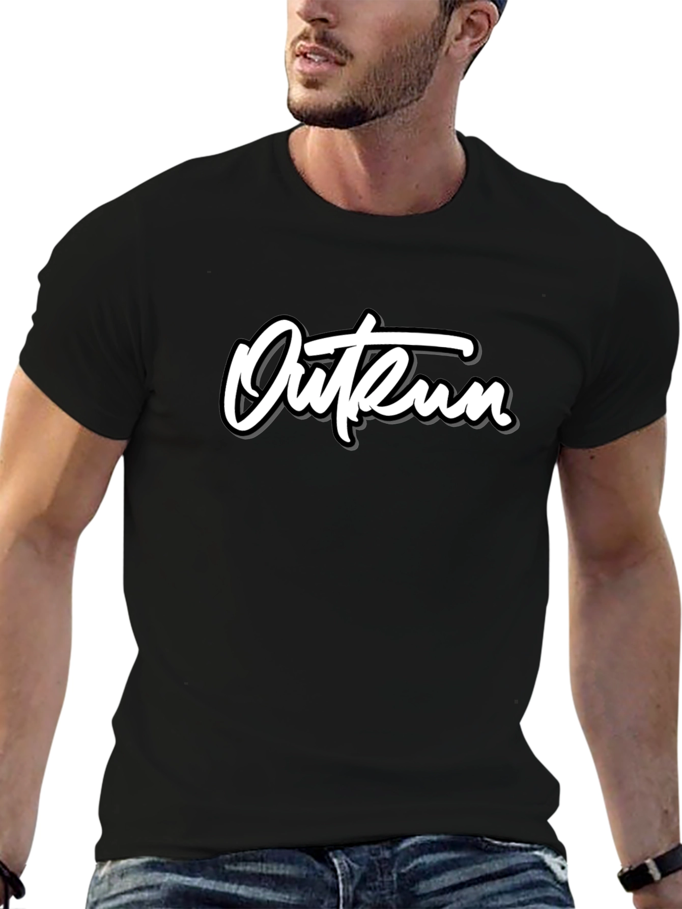 Outrun Graphic Tee - Black Short Sleeve Shirt