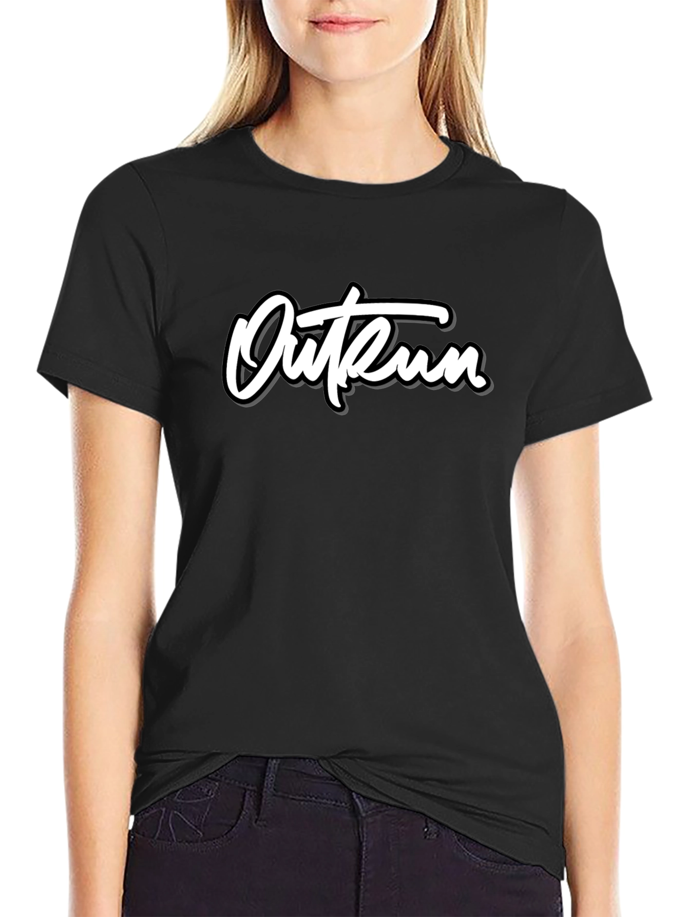 Outrun Graphic Tee - Black Short Sleeve Shirt