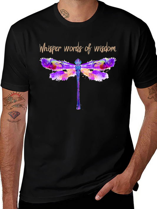 Watercolor Dragonfly Graphic T-Shirt - Whisper Words of Wisdom