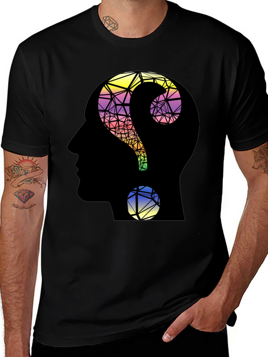 Questioning Mind T-Shirt - Geometric Design