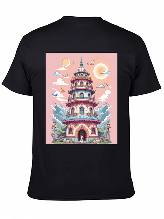 Pagoda Art T-Shirt - Unique Graphic Tee