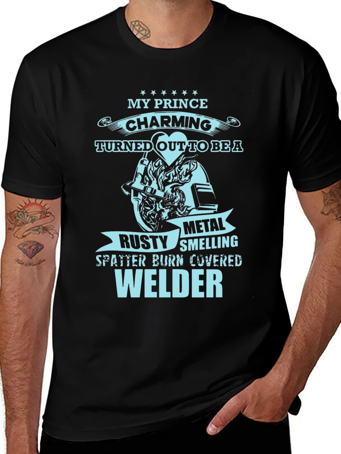 My Prince Welder T-Shirt - Black Novelty Tee