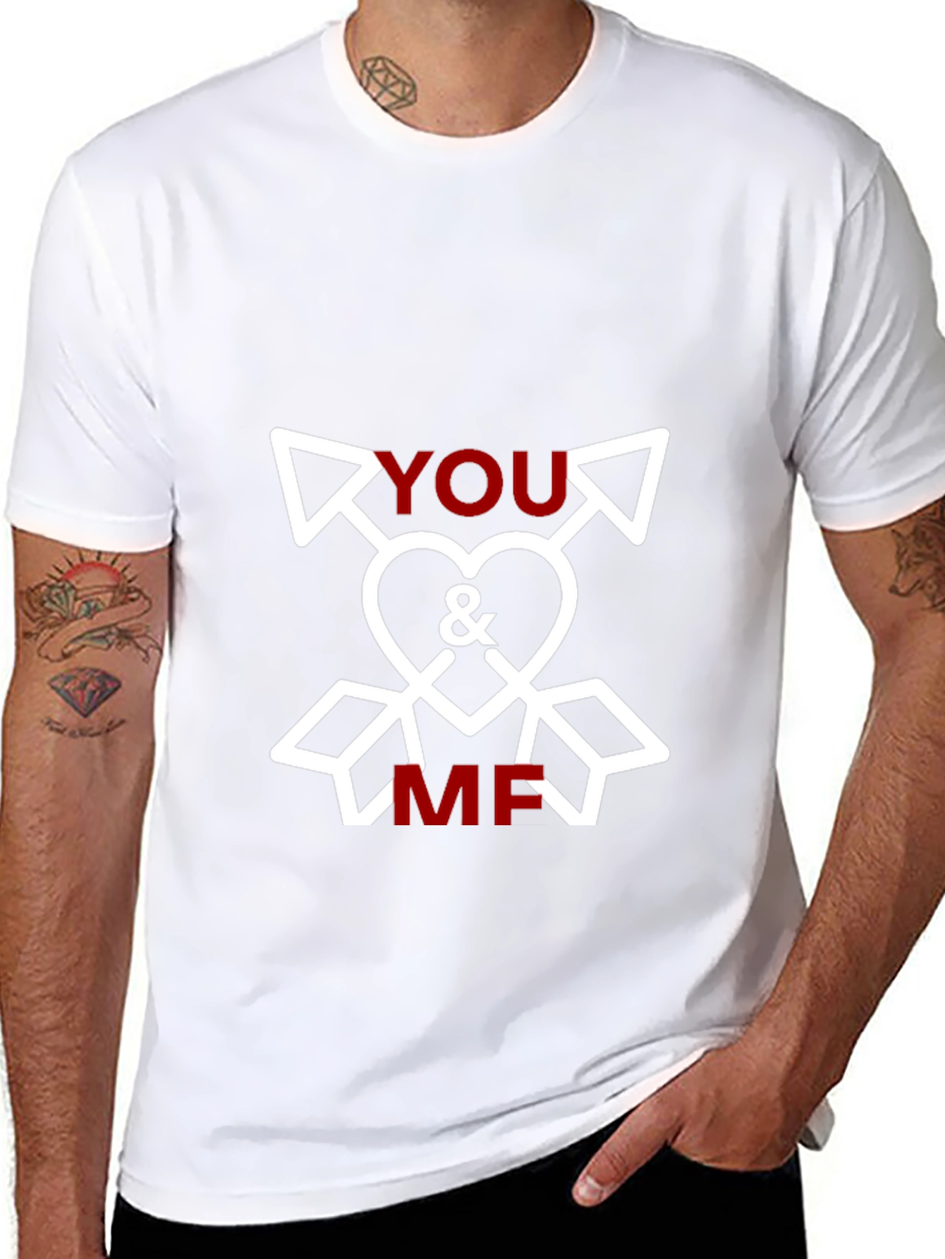 You & Me Heart Arrows Graphic Tee