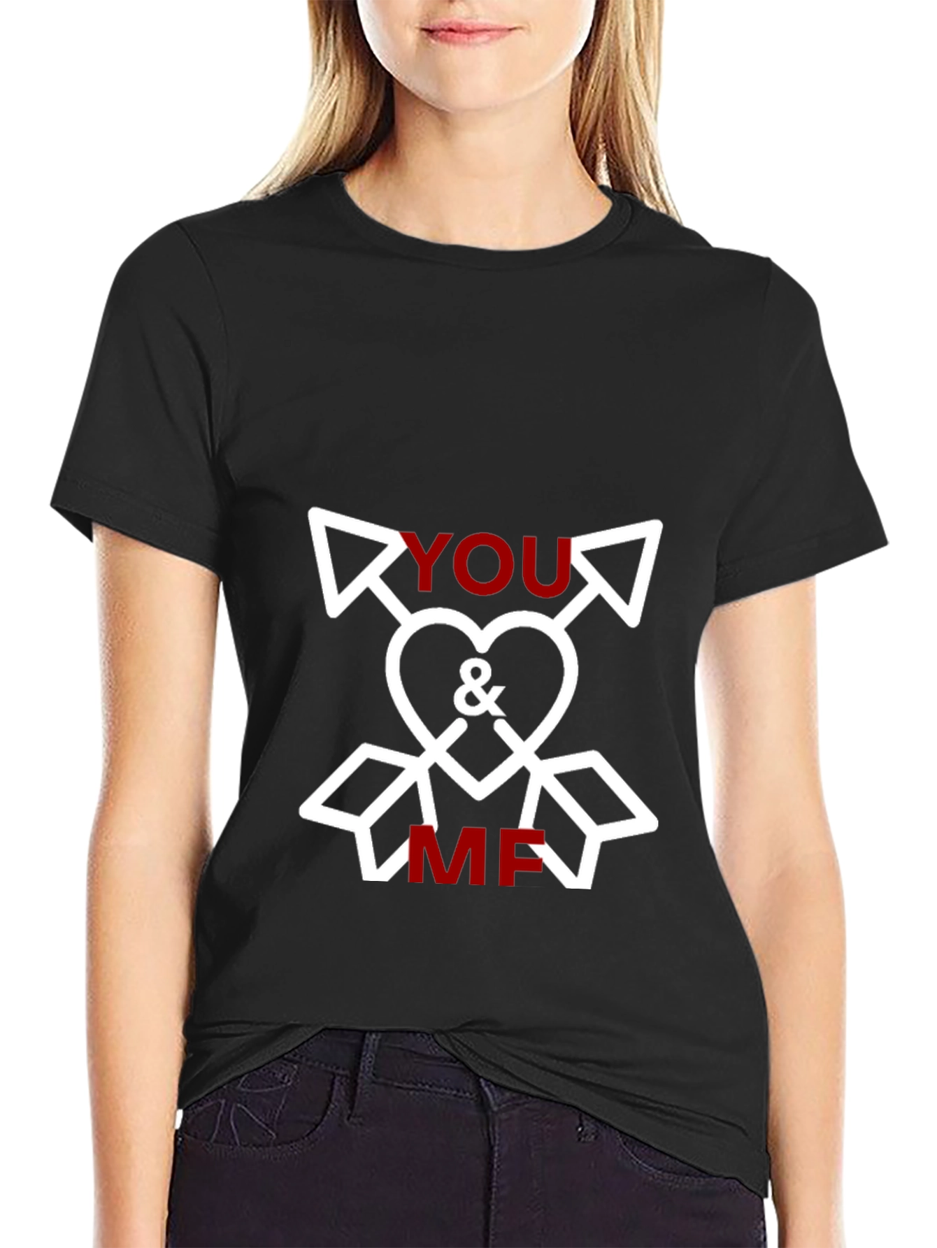 You & Me Heart Arrows Graphic Tee
