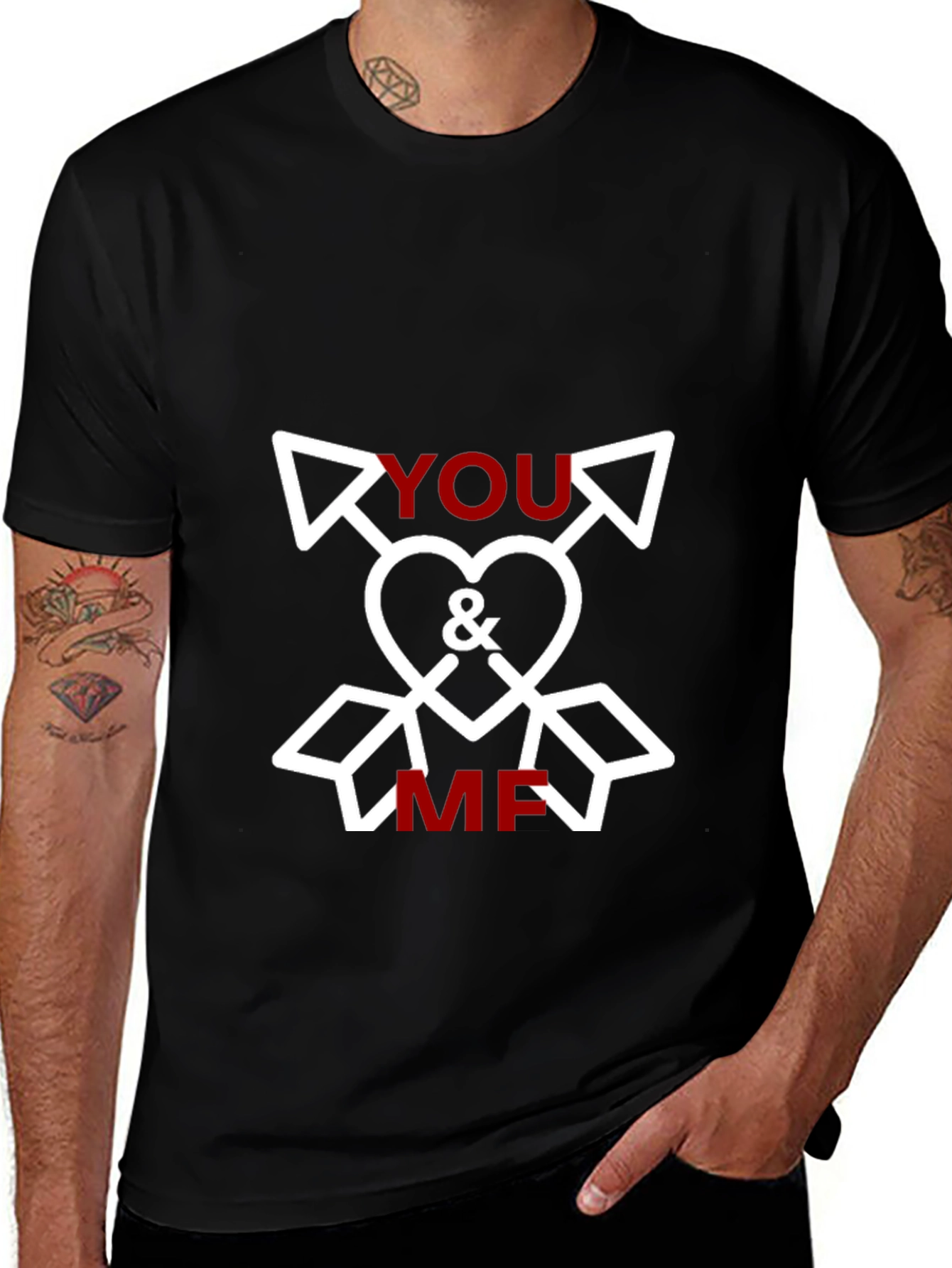 You & Me Heart Arrows Graphic Tee
