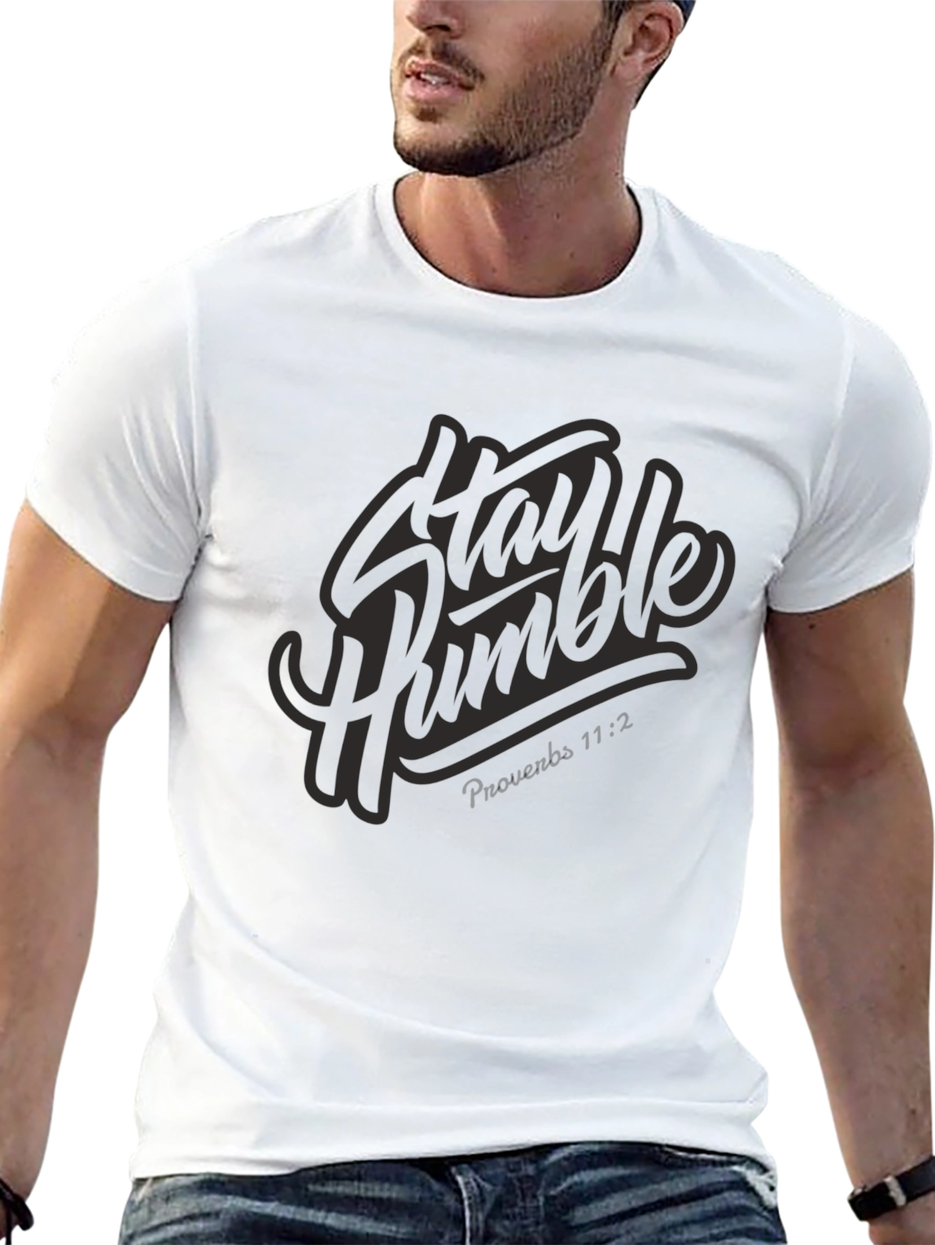 Stay Humble Graphic Print Black T-Shirt