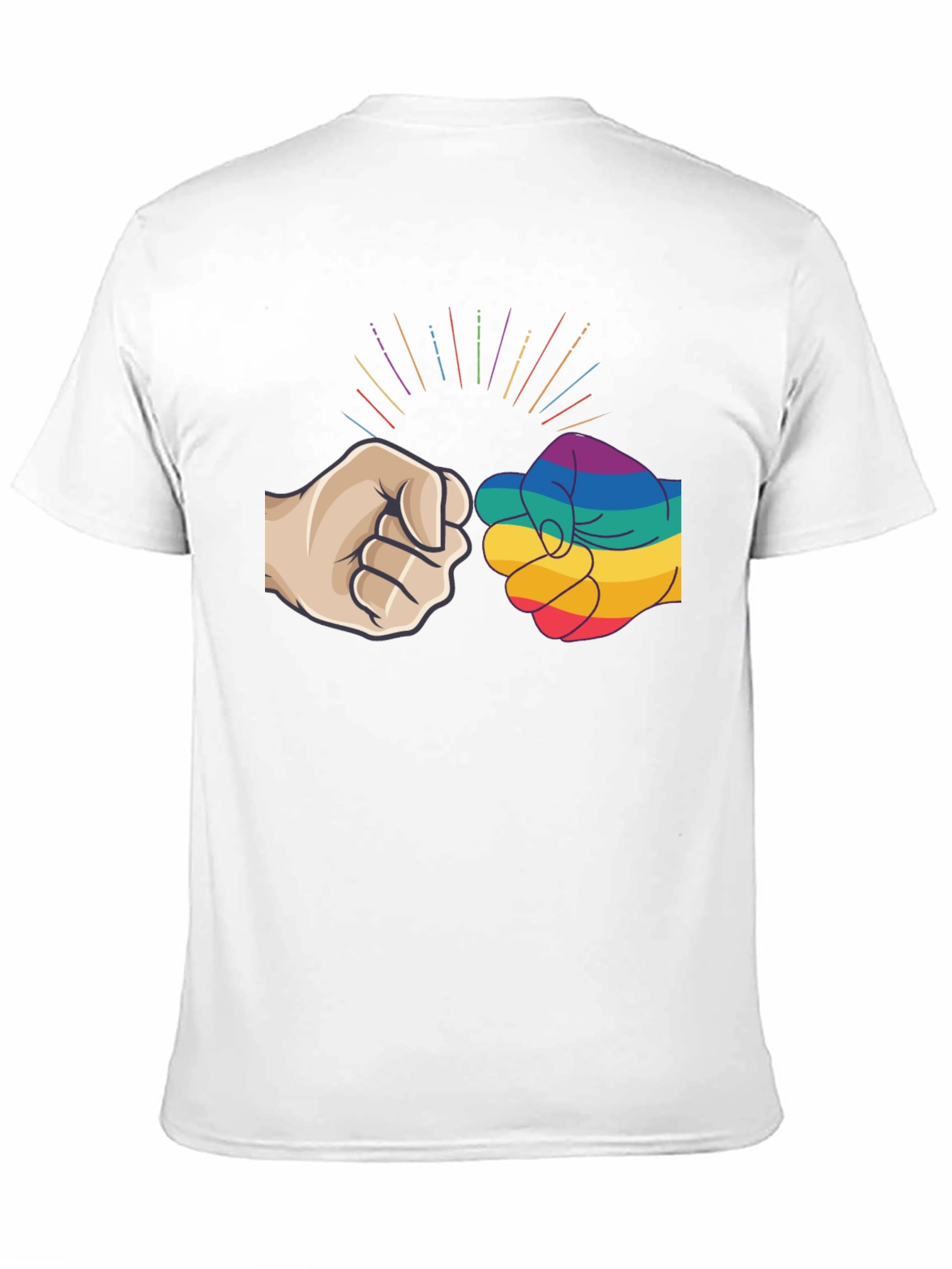 LGBT Pride Fist Bump Graphic Tee - Black