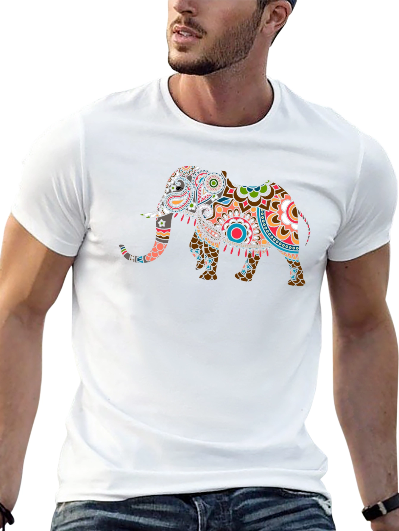 Elephant Mandala T-Shirt - Unique Graphic Tee