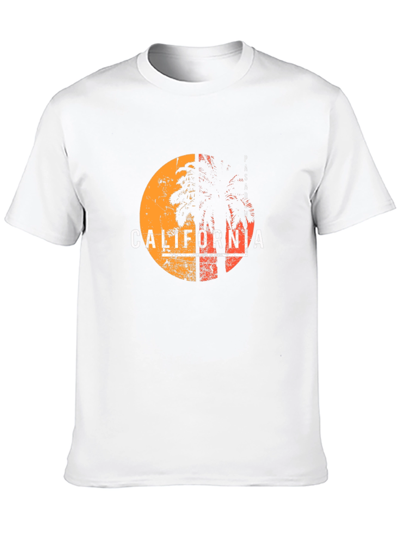 California Sunset T-Shirt - Retro Palm Tree Design