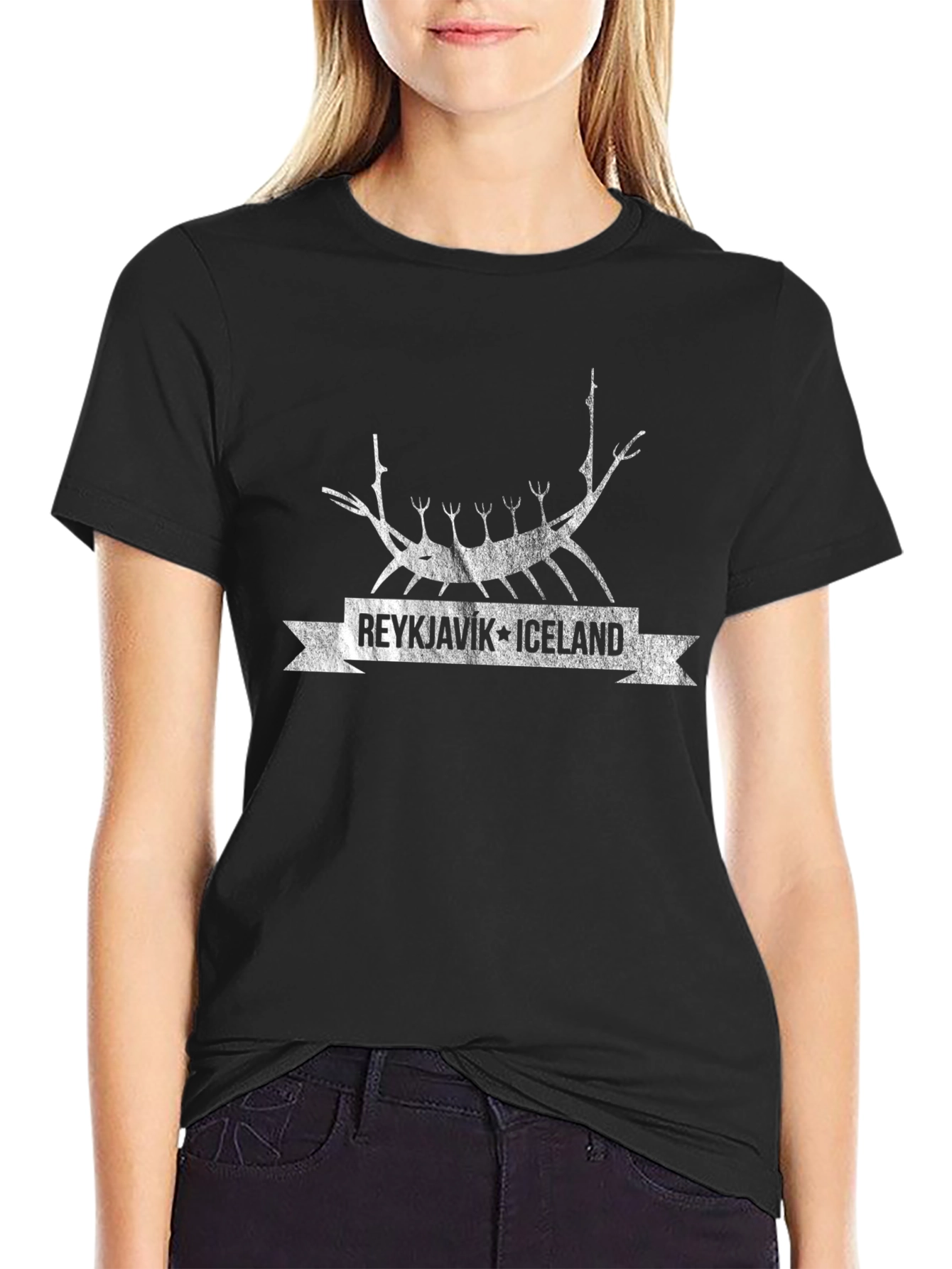 Reykjavik Iceland Viking Ship T-Shirt