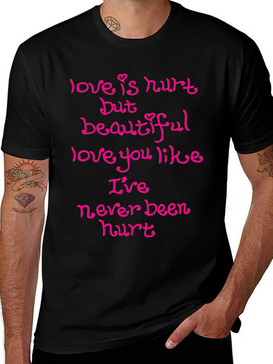 Love is Hurt Graphic Tee - Black