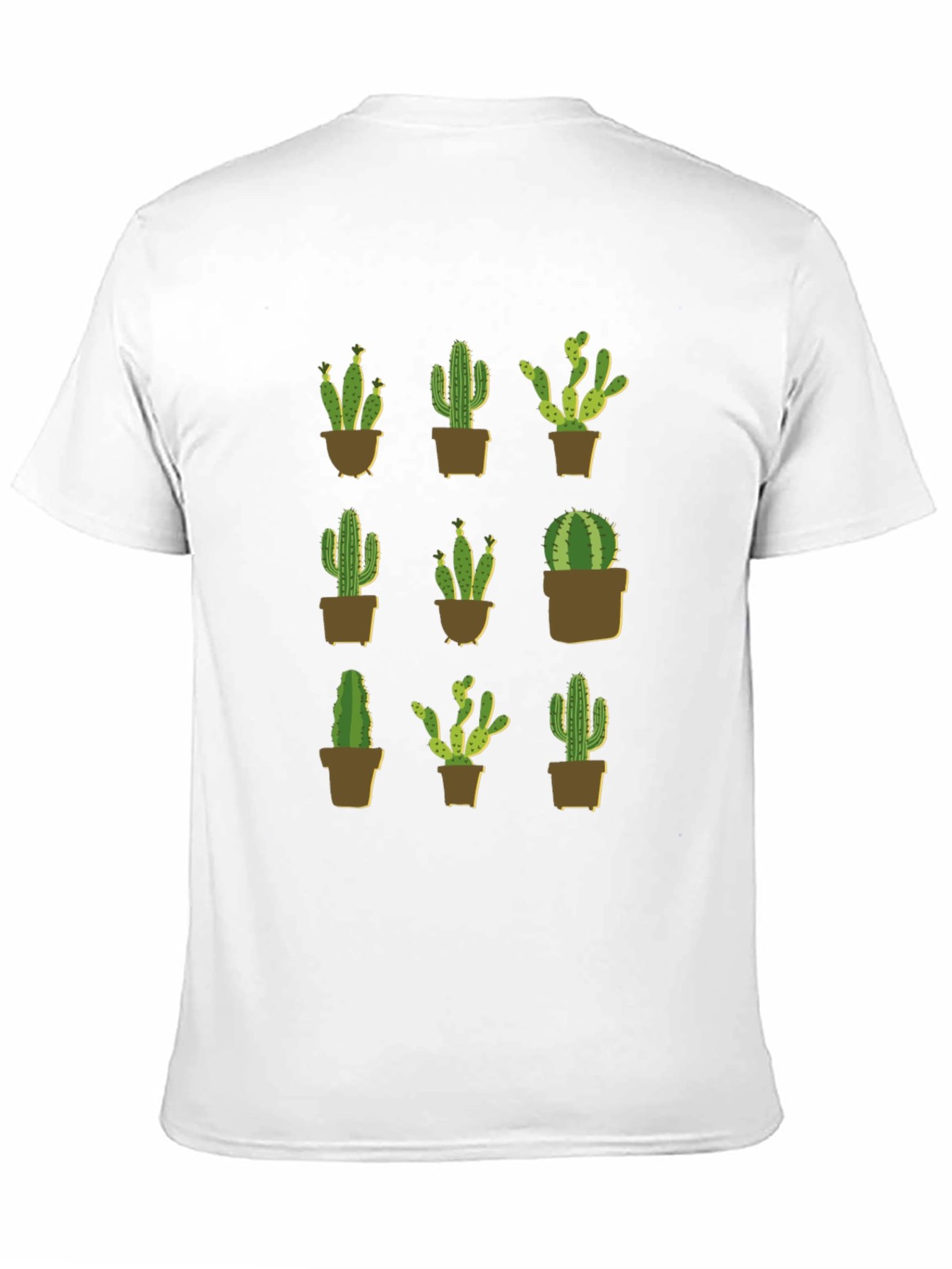 Cactus Plant Graphic Print Black T-Shirt