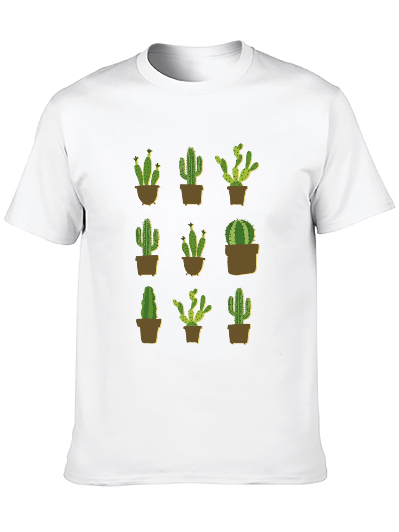 Cactus Plant Graphic Print Black T-Shirt