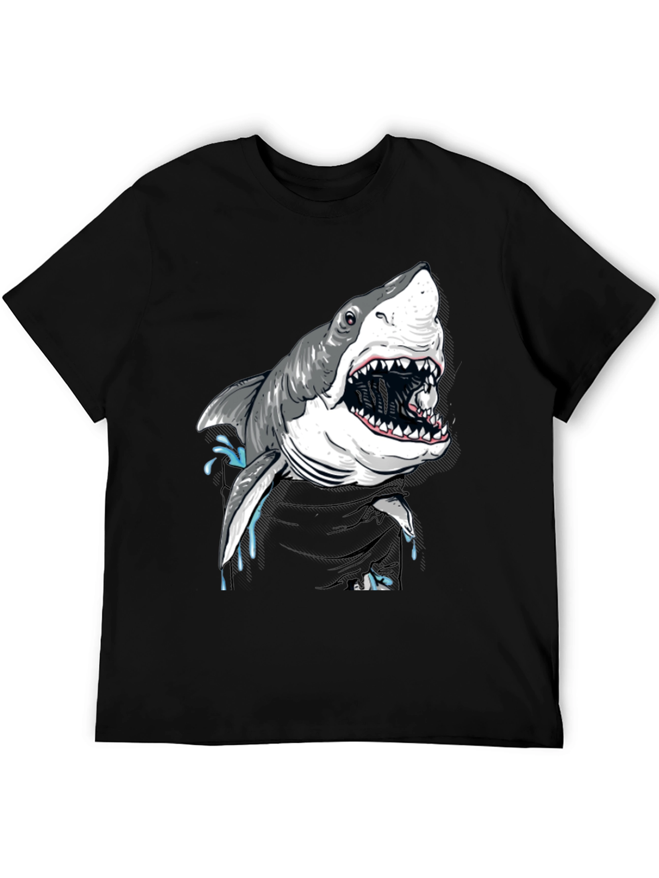 Shark Graphic T-Shirt - Mens Black Tee
