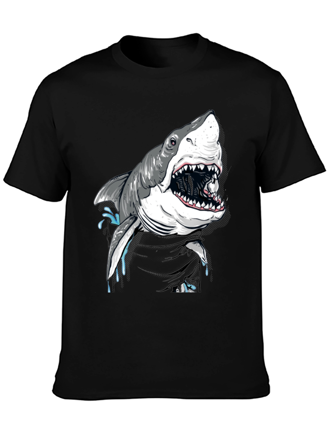 Shark Graphic T-Shirt - Mens Black Tee