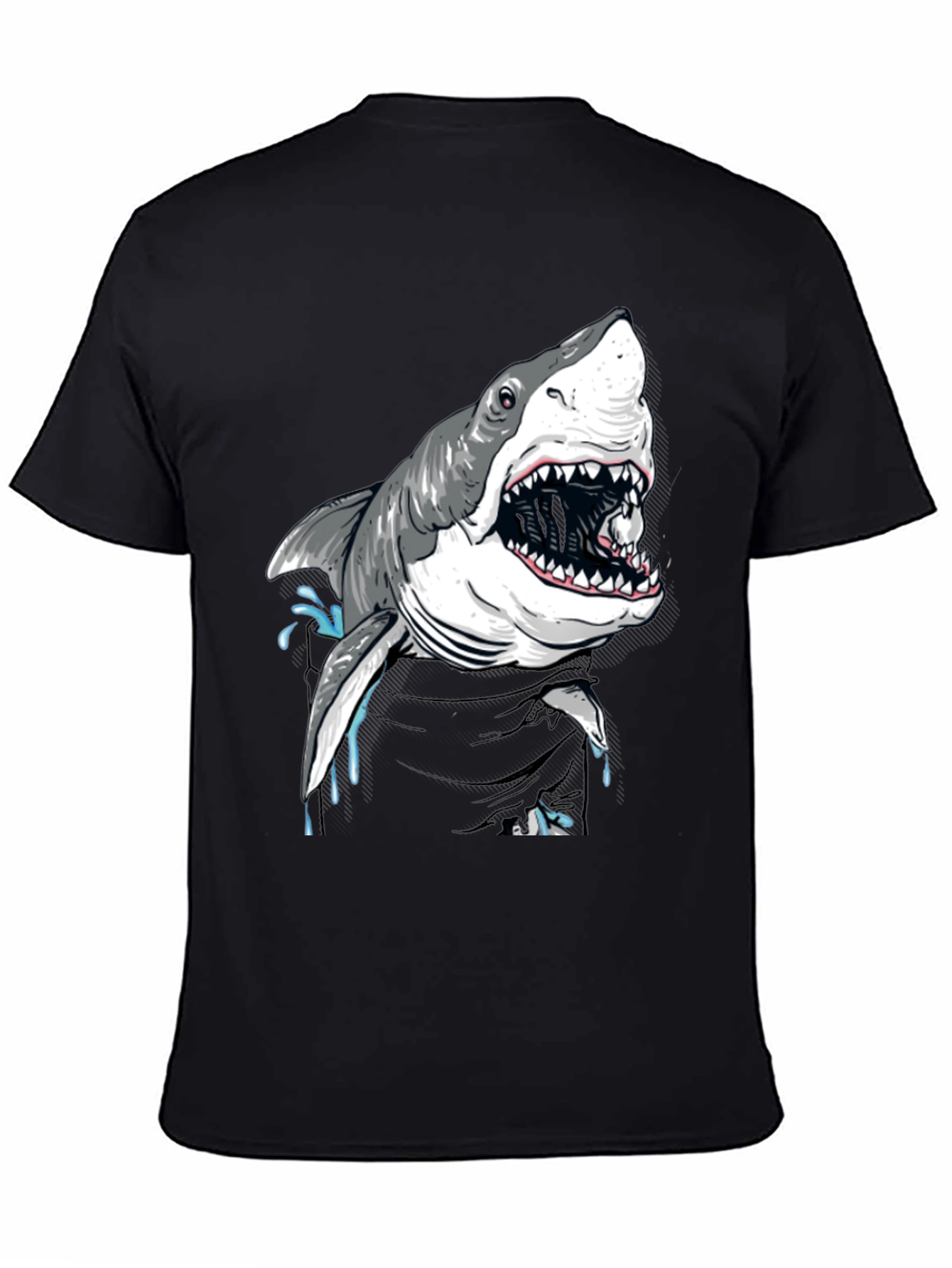 Shark Graphic T-Shirt - Mens Black Tee