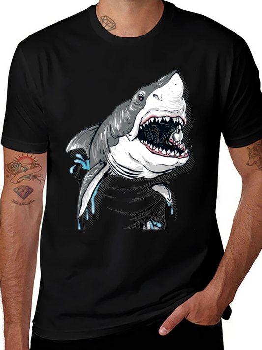 Shark Graphic T-Shirt - Mens Black Tee