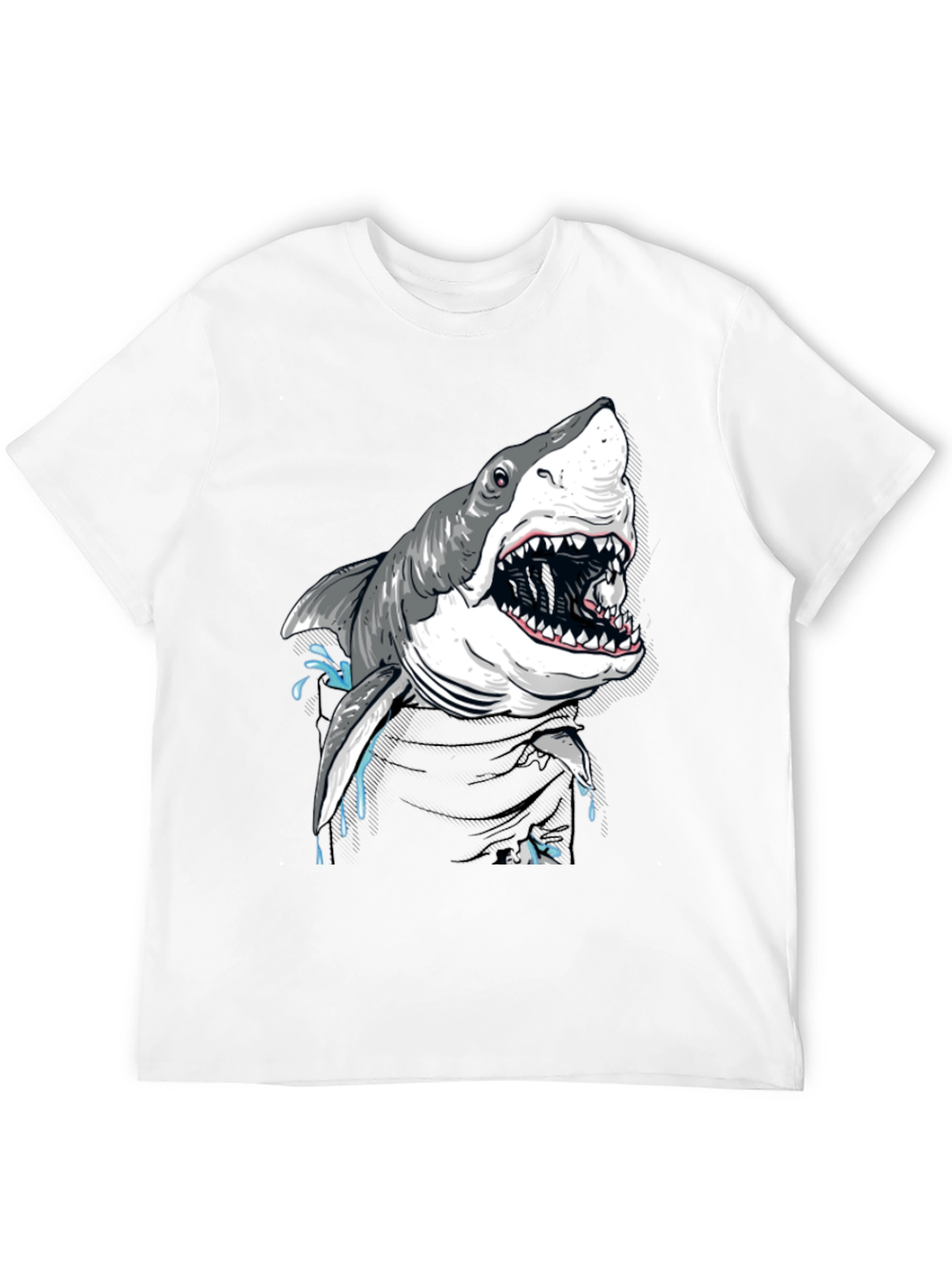Shark Graphic T-Shirt - Mens Black Tee