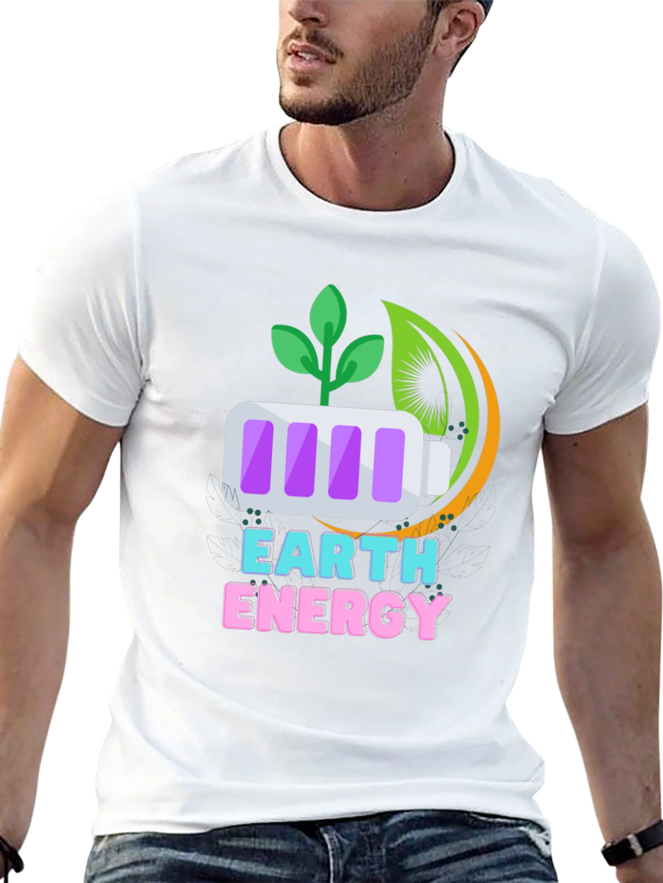 Earth Energy Graphic Tee - Sustainable Style