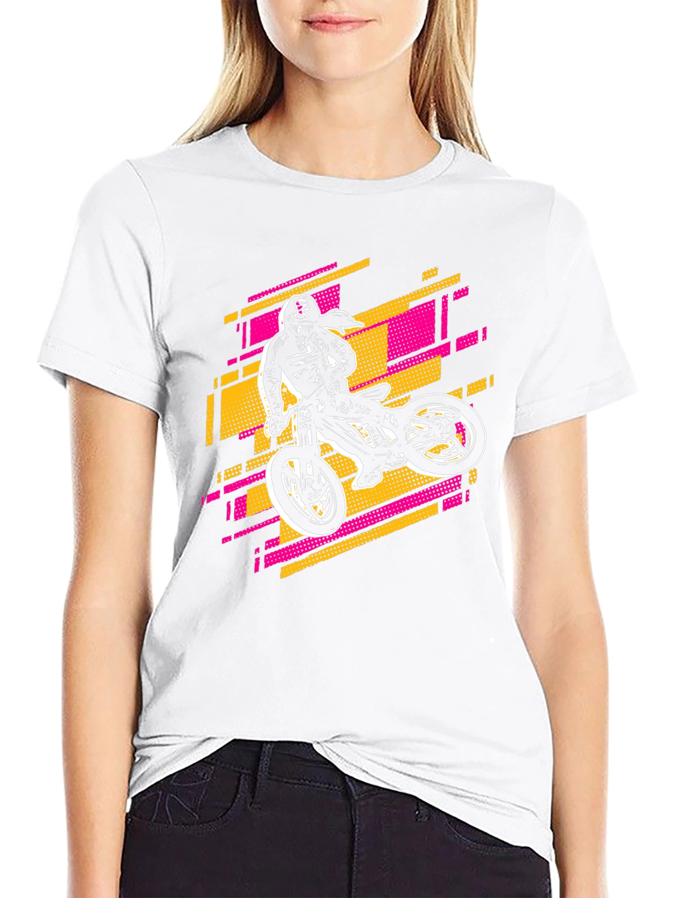 Cool Motorbike Graphic Black Tee