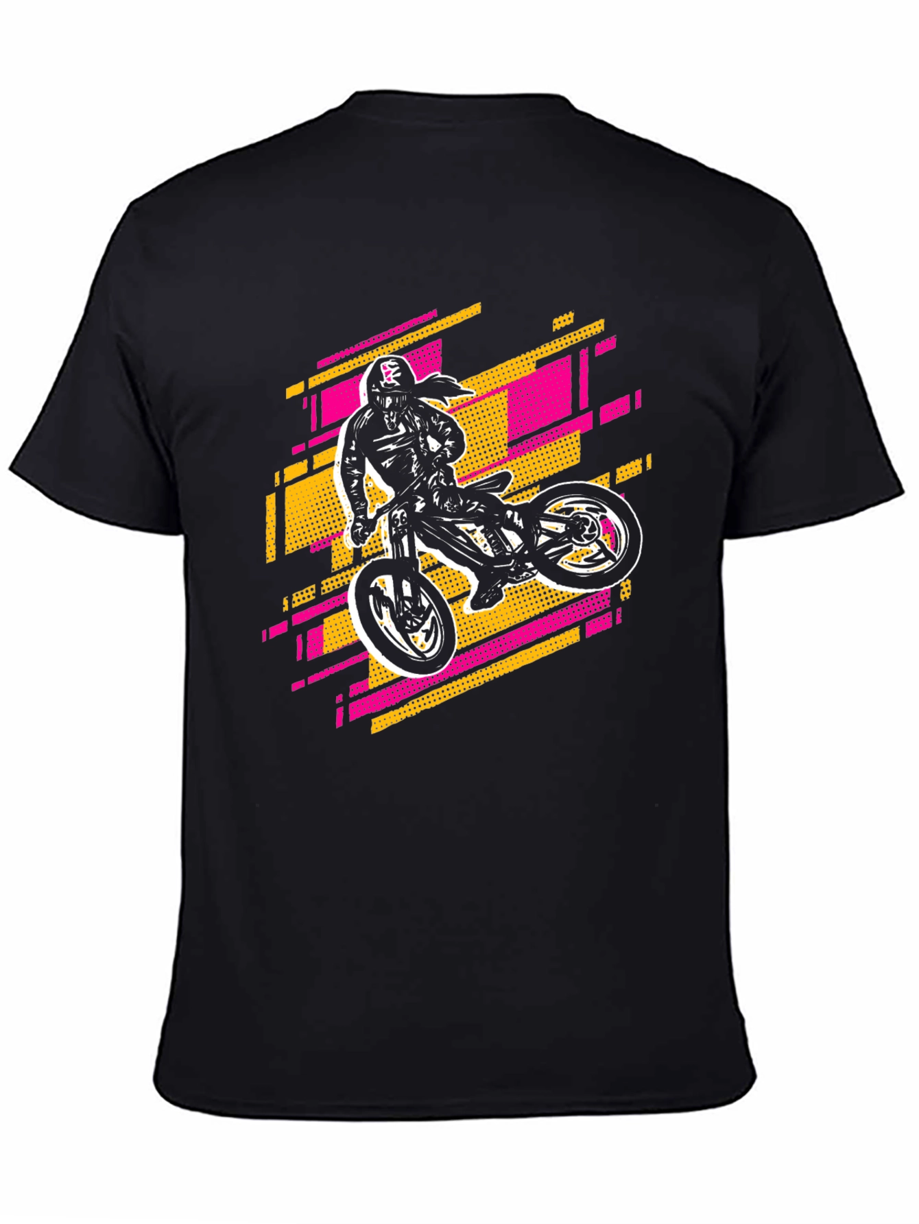 Cool Motorbike Graphic Black Tee