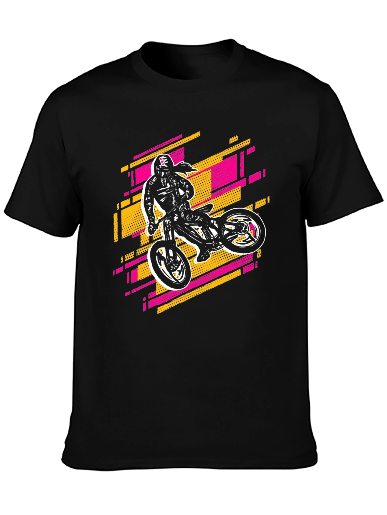 Cool Motorbike Graphic Black Tee