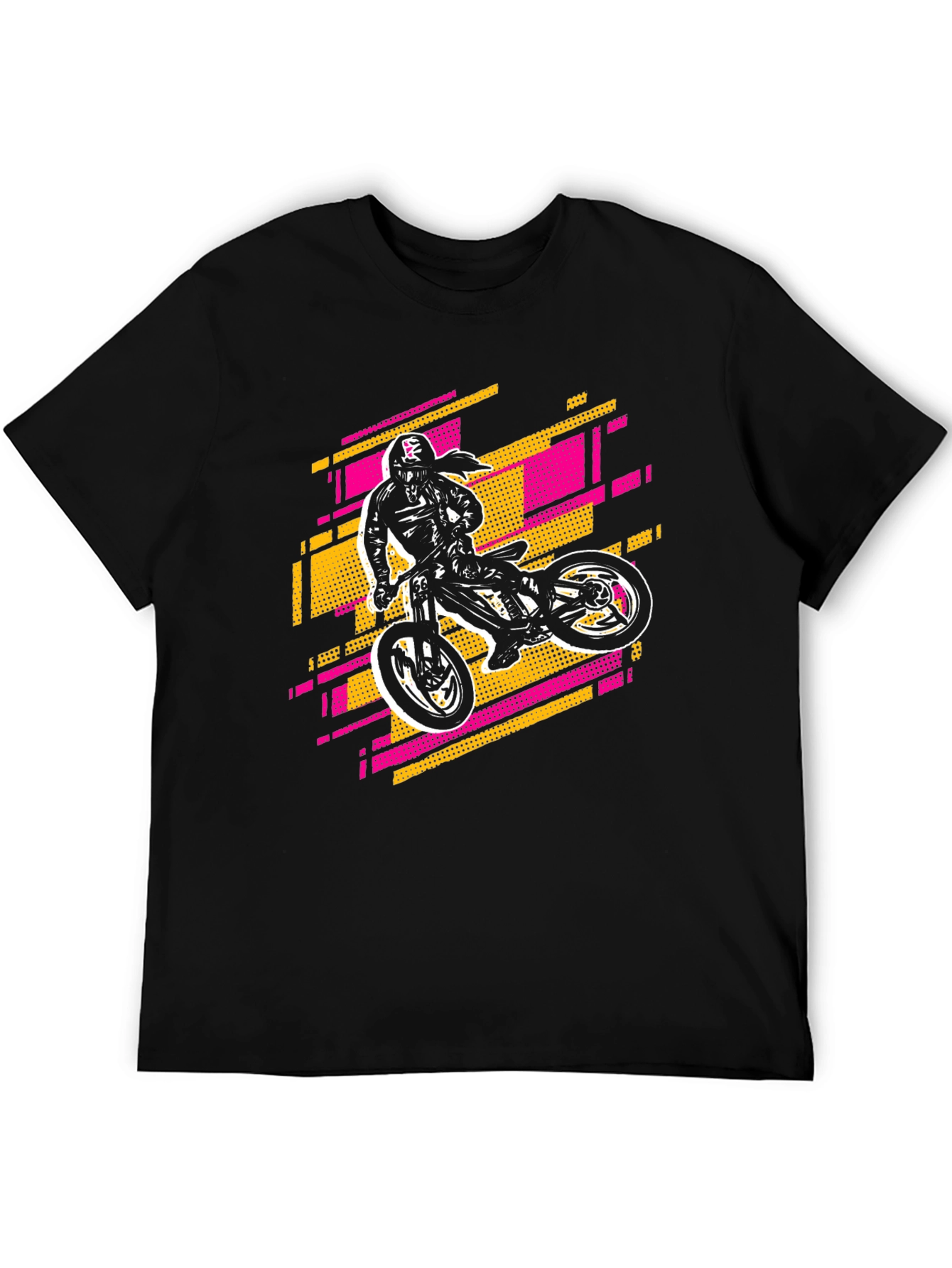 Cool Motorbike Graphic Black Tee