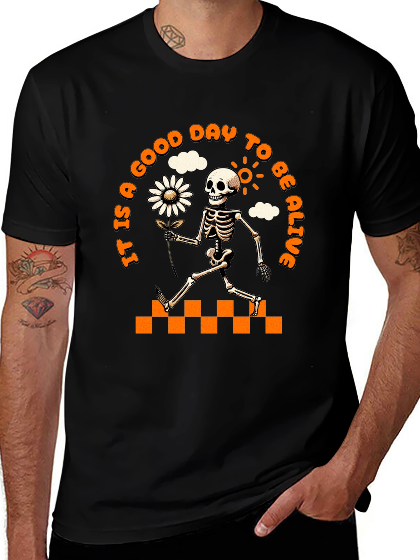 Good Day to Be Alive Skeleton Graphic Tee